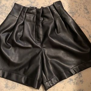 Zara girls faux leather shorts size 8
